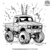 Monster Truck Birthday Coloring Pages