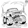 Monster Truck Birthday Coloring Pages