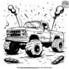 Monster Truck Celebration Coloring Pages