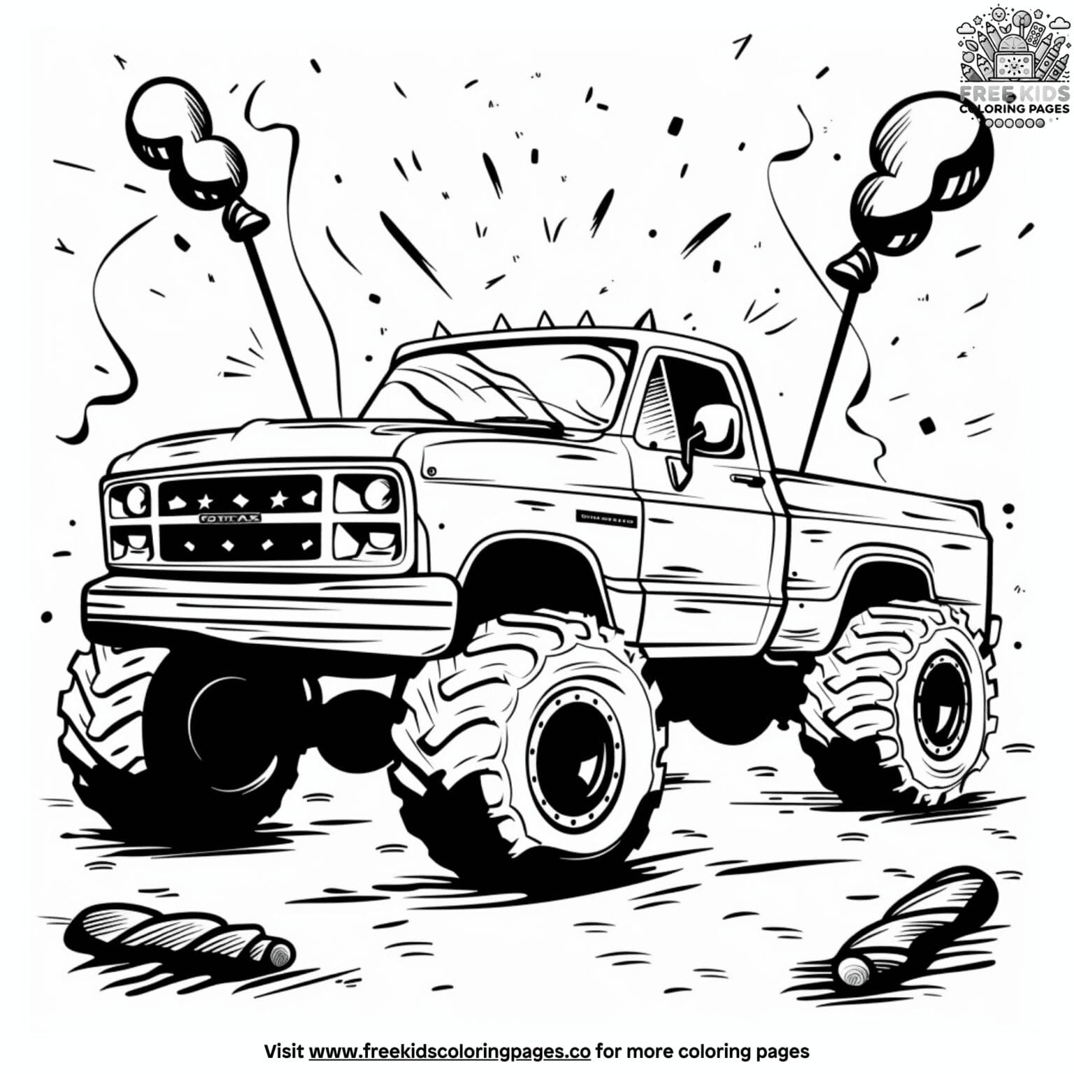 21+ Thrilling Monster Truck Coloring Pages