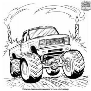 Happy Monster Truck Coloring Pages