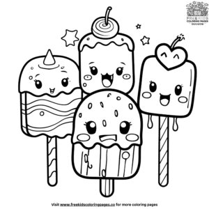 Cute Kawaii Candy Coloring Pages