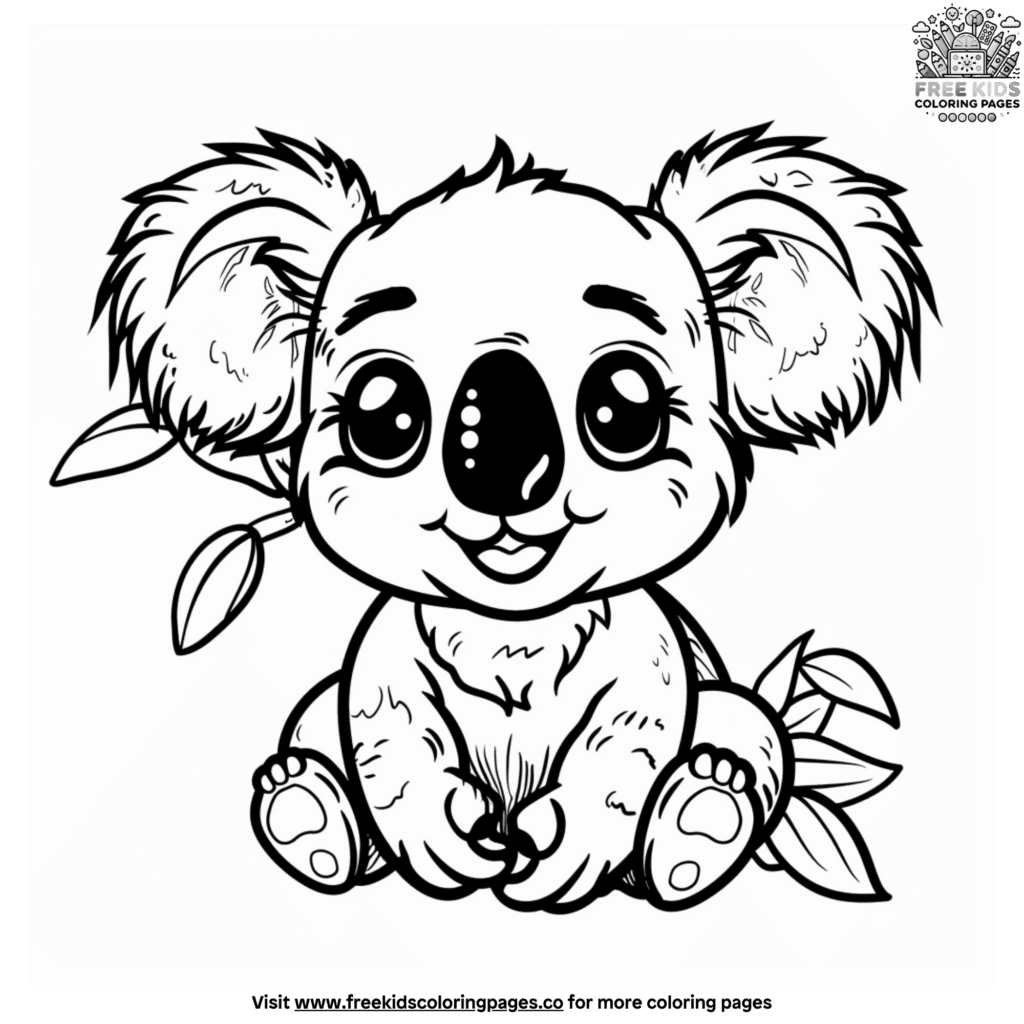 Kawaii Koala Coloring Pages: Cute And Fun