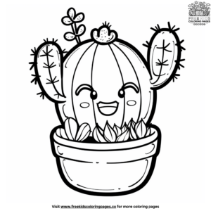 Kawaii Plant Coloring Pages