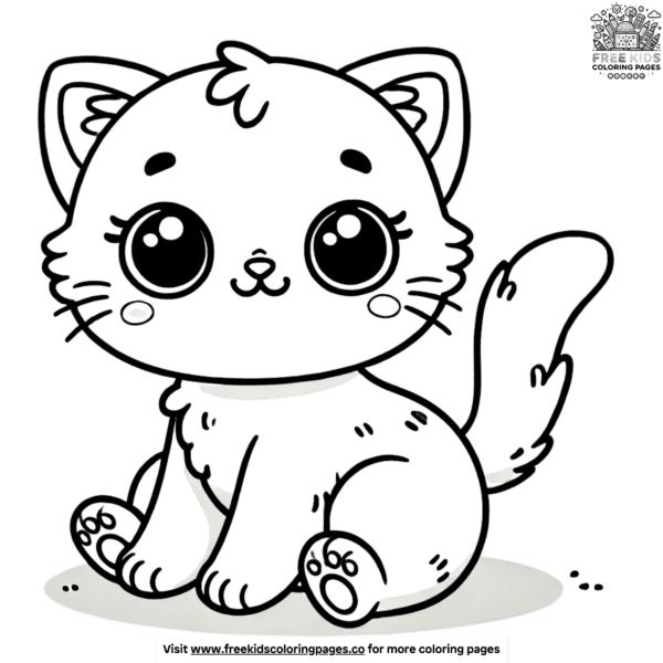 Kitten cute cat coloring pages for double the fun