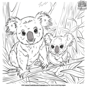 Koala and Friends Coloring Pages