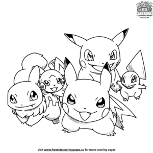 Intense Pokémon Battle Coloring Pages