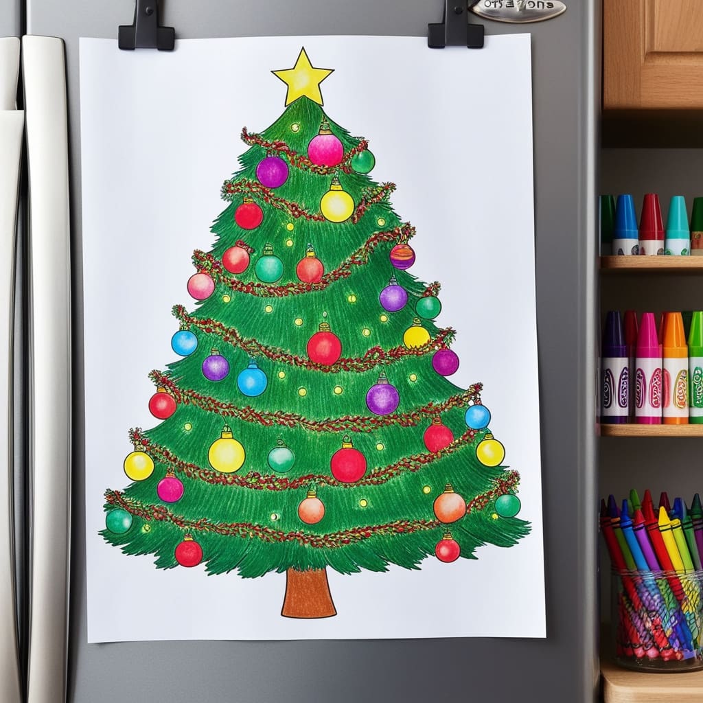 Christmas tree coloring pages 7