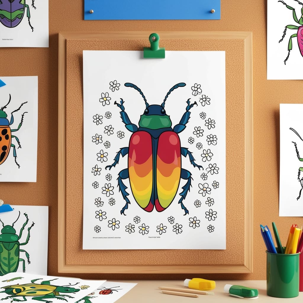 Bug coloring pages 5