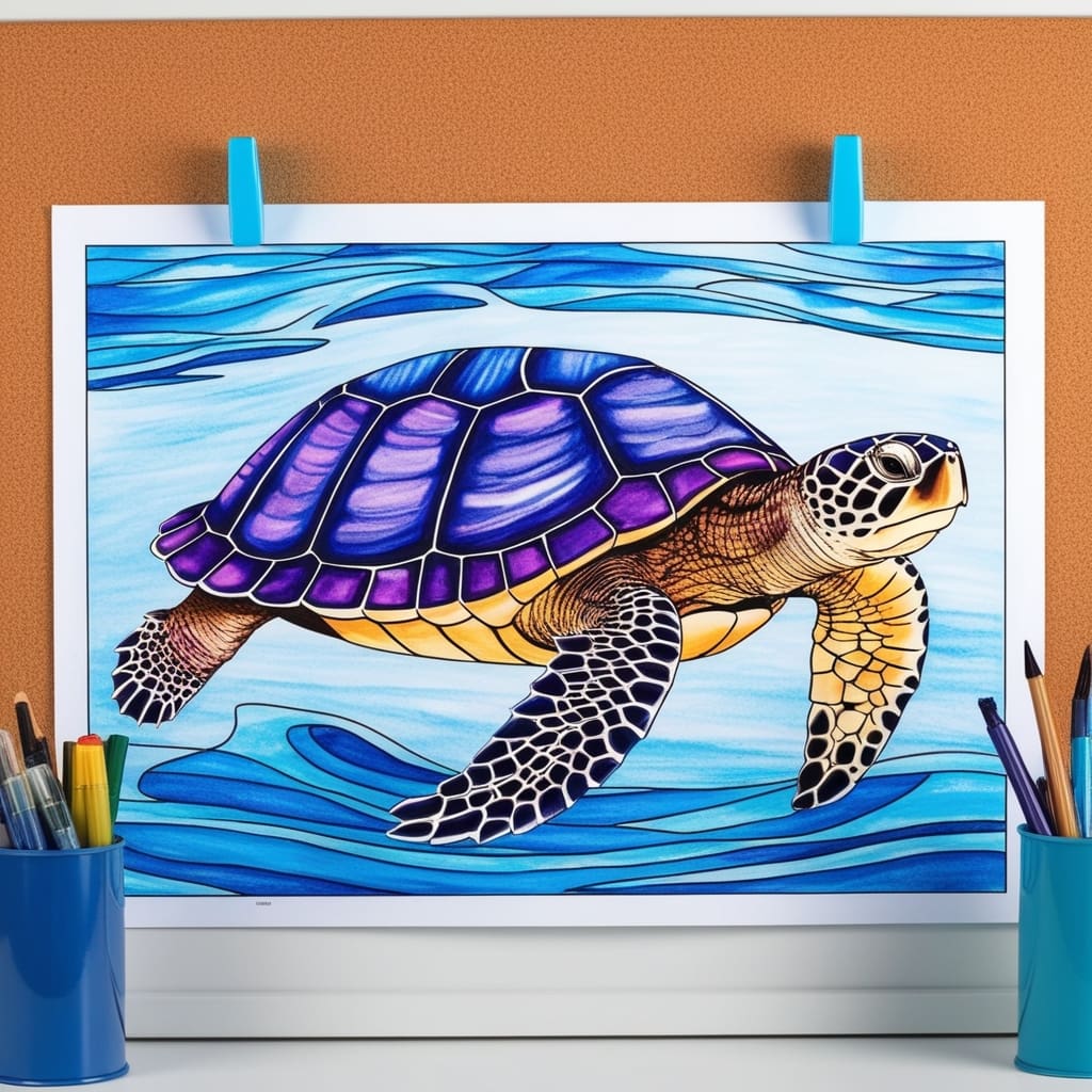 Turtle coloring pages 10