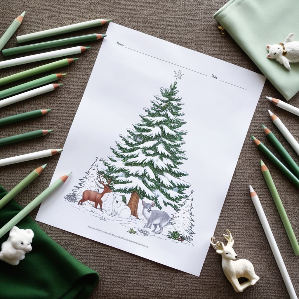 Christmas tree coloring pages 9
