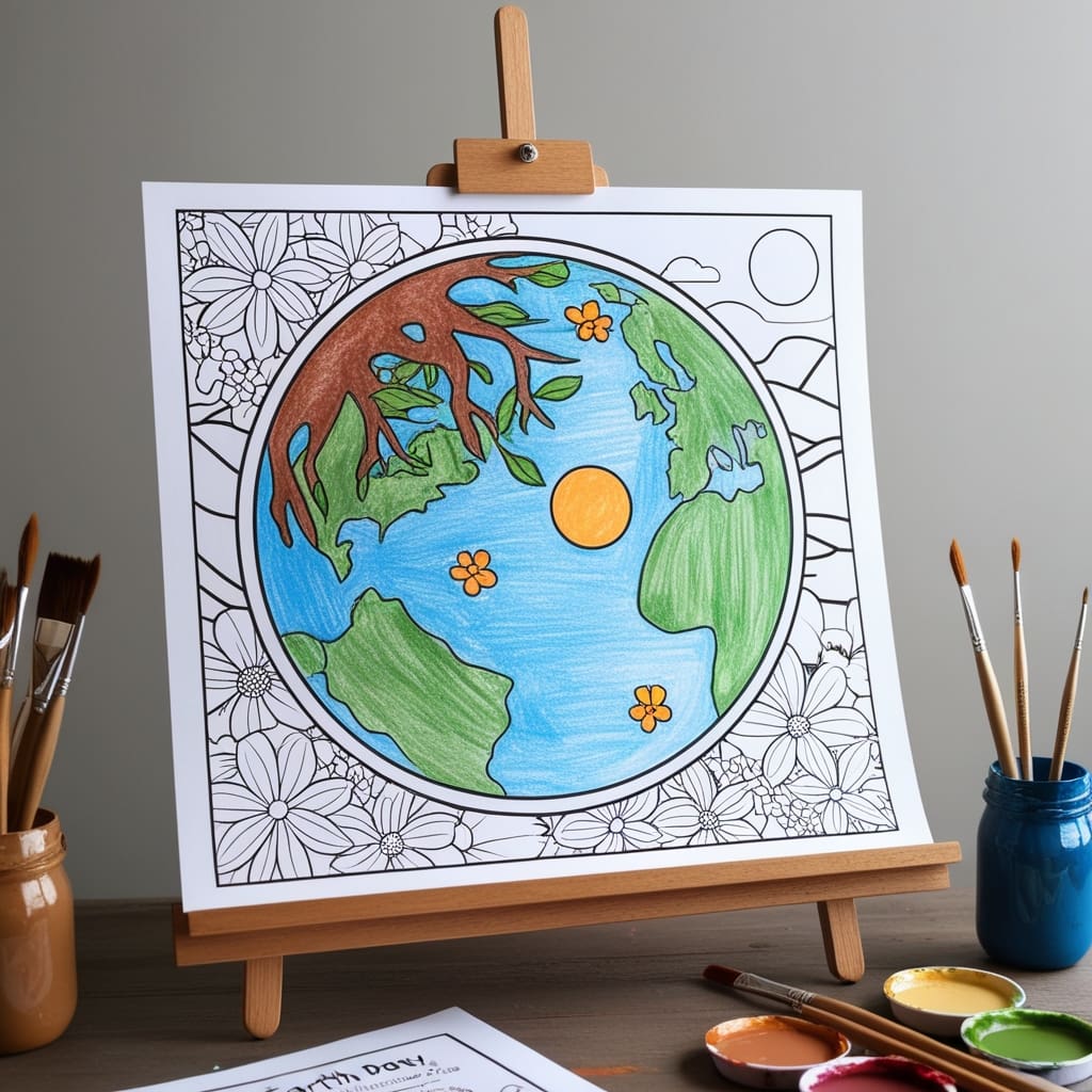 Earth day coloring pages 3