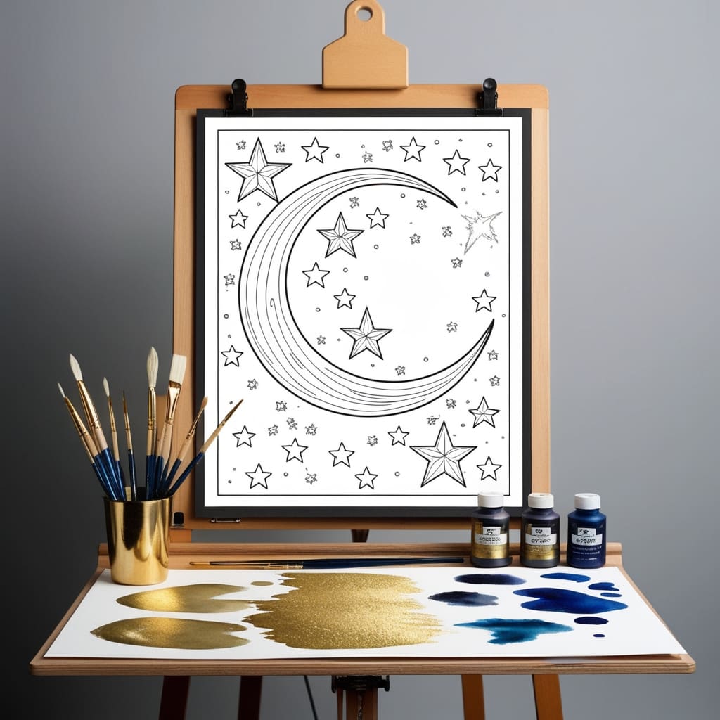 Star coloring pages 4
