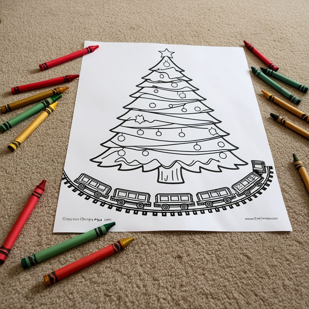 Christmas tree coloring pages 2