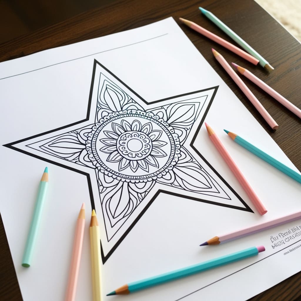 Star coloring pages 6