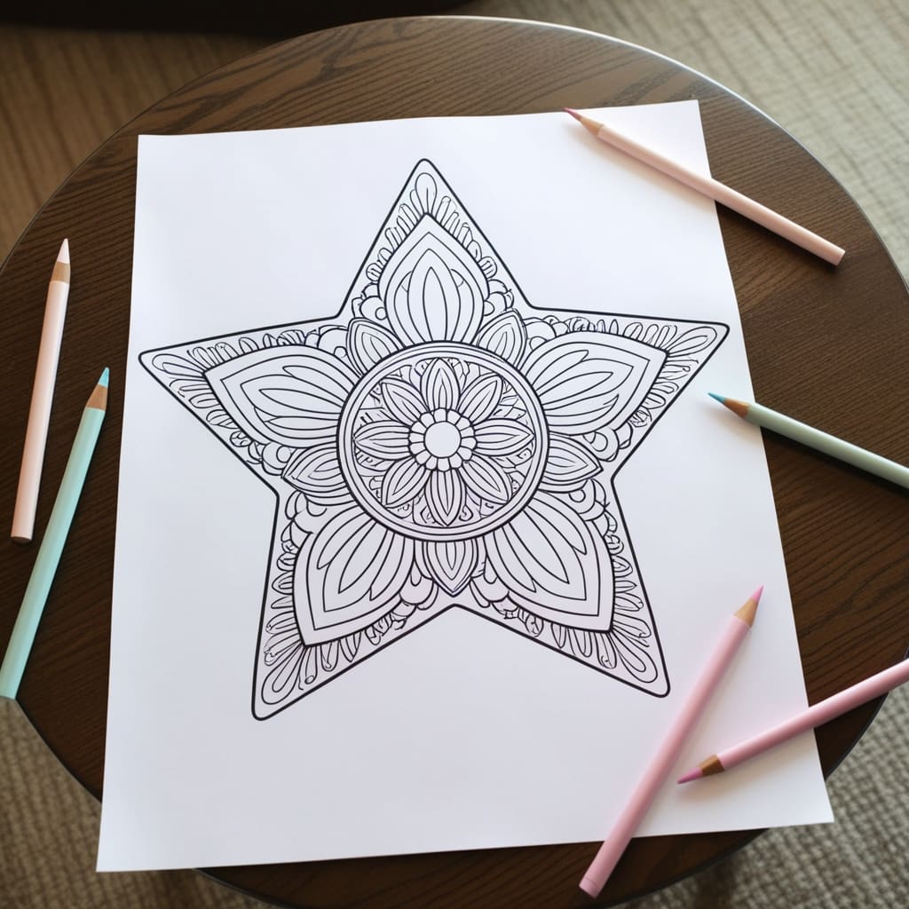 Star coloring pages 3