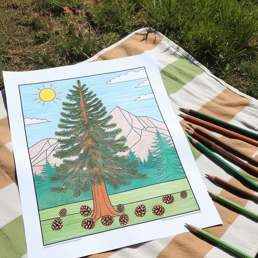 Tree coloring pages 12