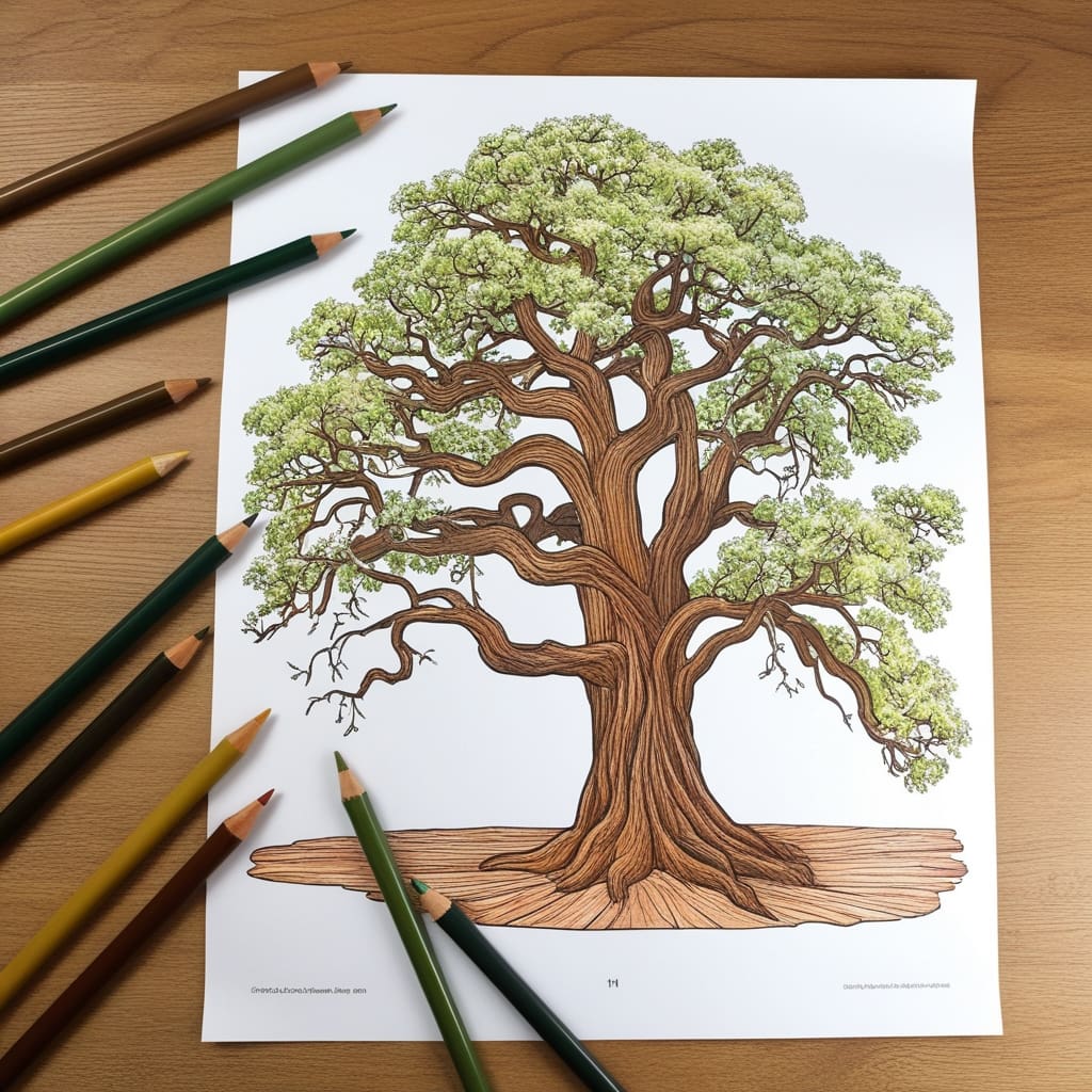 Tree coloring pages 10