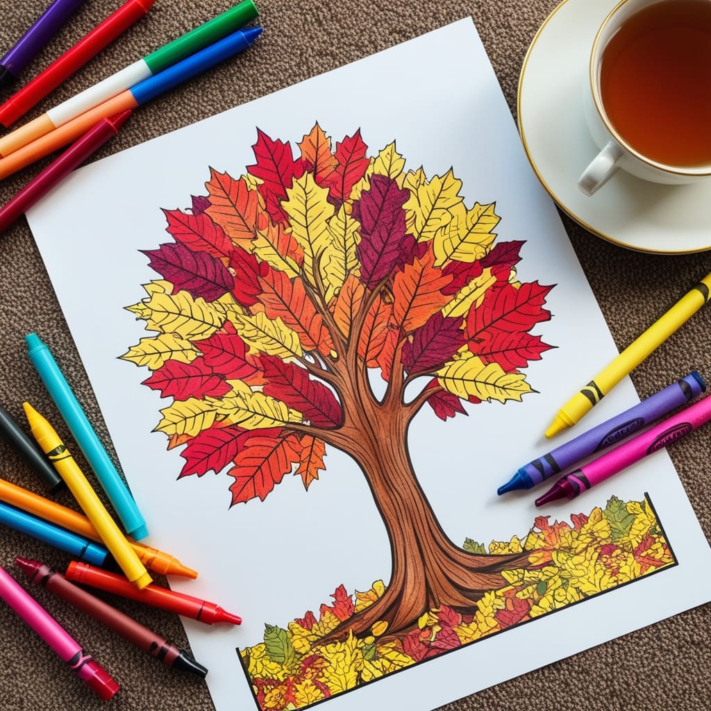 Tree coloring pages 9