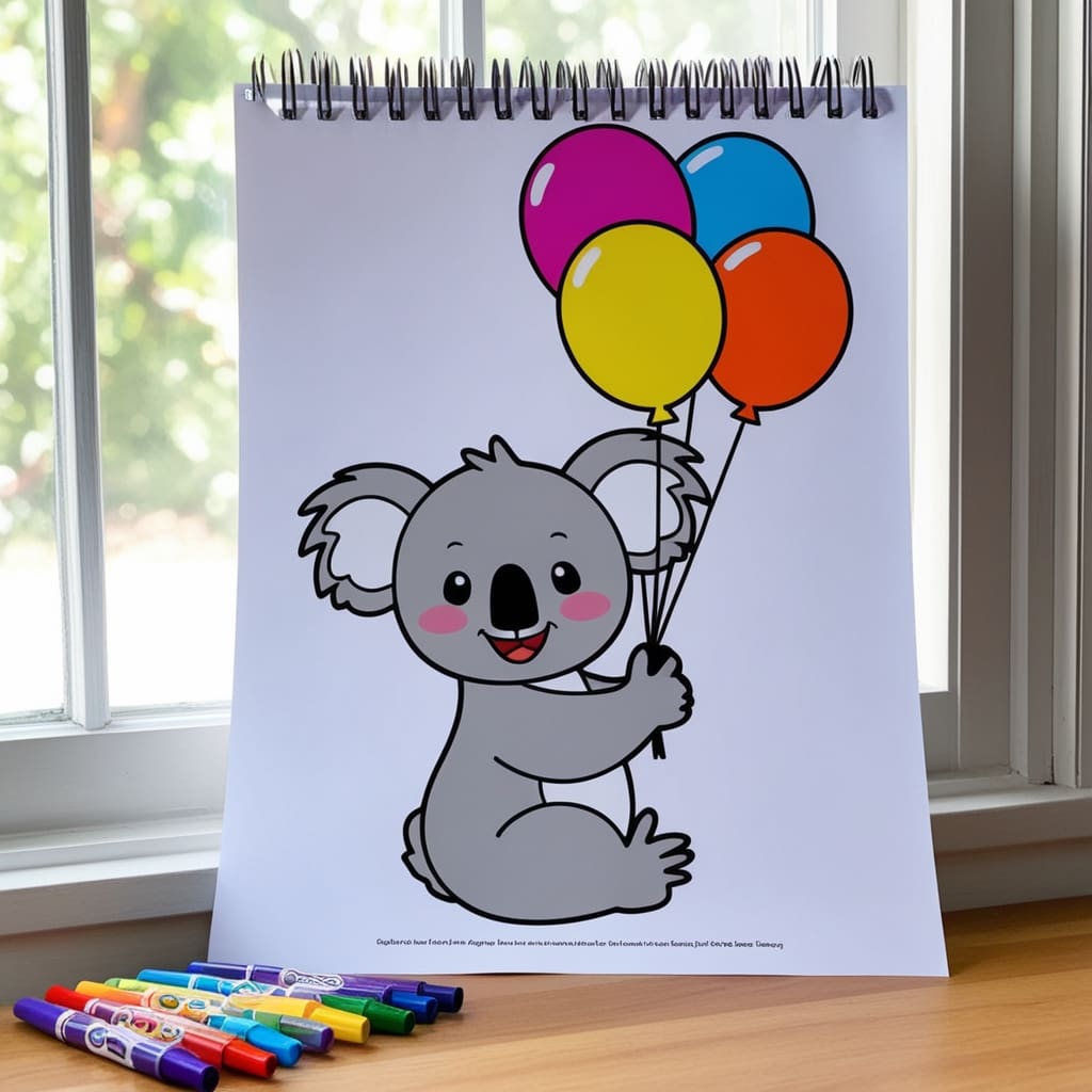 Koala coloring pages 1