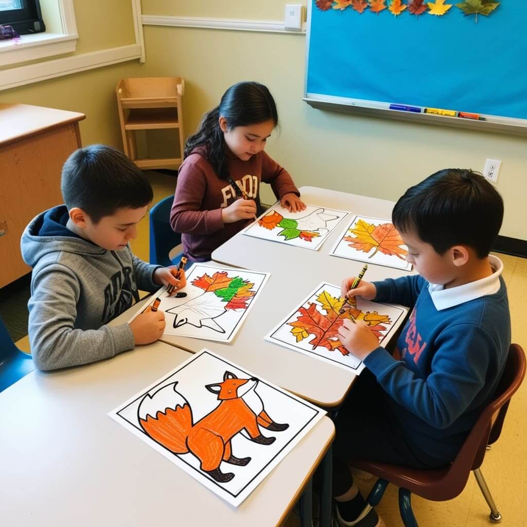 Leonardo phoenix three kids sit around a small classroom table 0