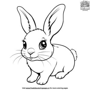 Realistic Bunny Coloring Pages