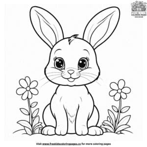 Natural Realistic Bunny Coloring Pages