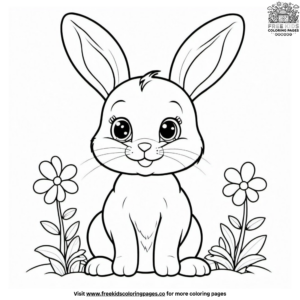 Realistic Bunny Coloring Pages
