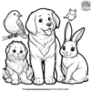 Lifelike Cute Animal Coloring Pages