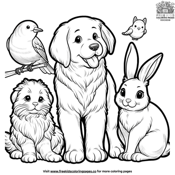 Lifelike Cute Animal Coloring Pages