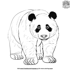 Stunning realistic panda coloring pages