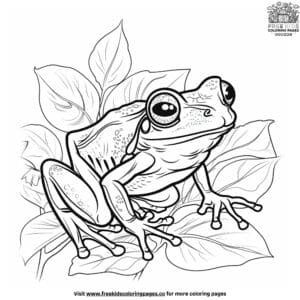 Lifelike Tree Frog Coloring Pages