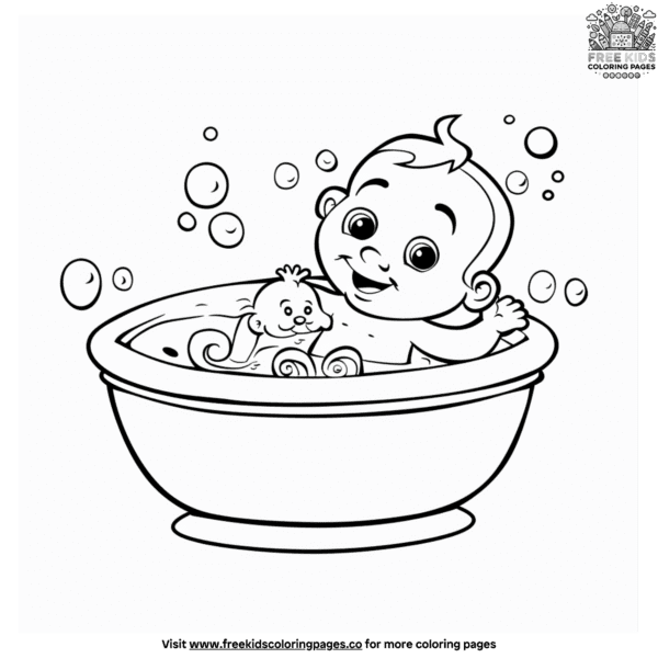 Baby shower coloring pages