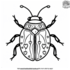 Bug with Hearts Coloring Pages