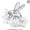 Bug on Flowers Coloring Pages