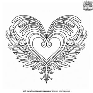 Mother's day hearts coloring pages