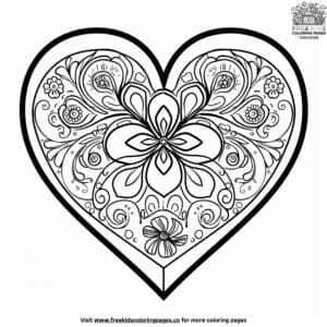 Cool Mother's Day Hearts Coloring Pages