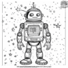 Lovely Robot Coloring Pages