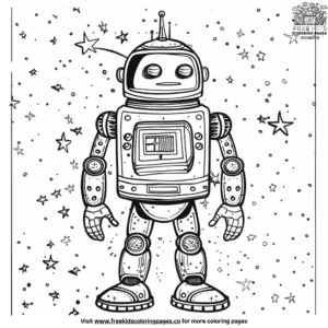 Lovely Robot Coloring Pages