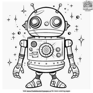 Delightful Robot Coloring Pages