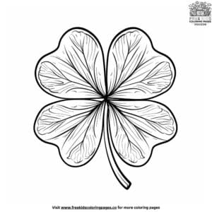 Four Leaf Clover Coloring Pages