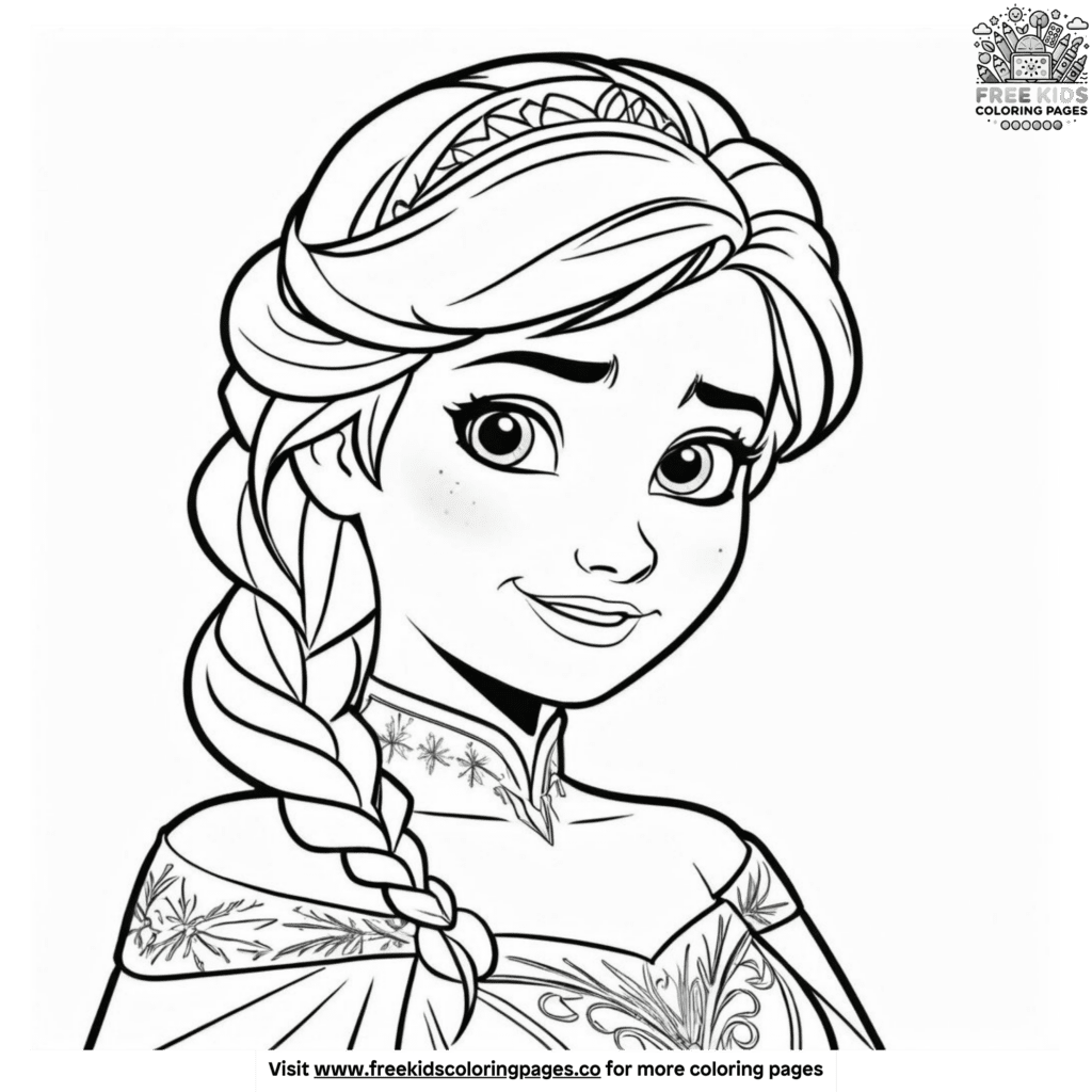 Enchanting frozen elsa coloring pages