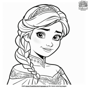 Enchanting frozen elsa coloring pages