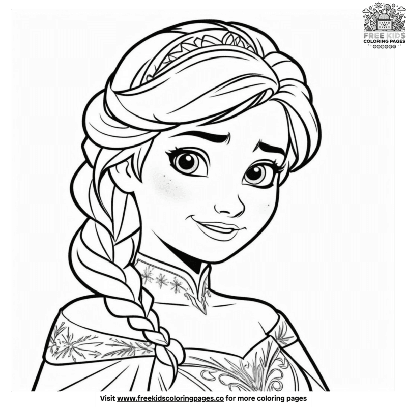 Whimsical Frozen Characters Coloring Pages For Kids