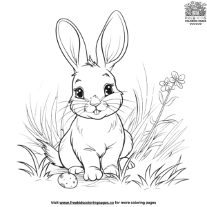 Enchanting Easter Bunny Garden Coloring Pages