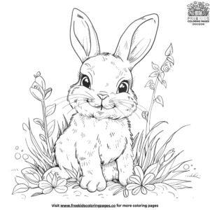 Magical Easter Bunny Garden Coloring Pages