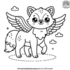 Magical Fox With Wings Coloring Pages: Fantasy Fun