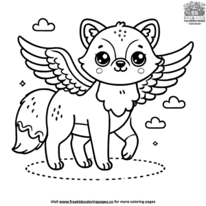 Magical Fox With Wings Coloring Pages: Fantasy Fun