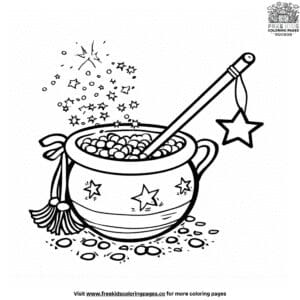 Dazzling Leprechaun Pot of Gold Coloring Pages