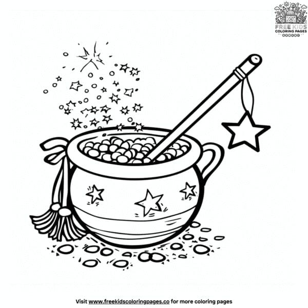 Dazzling leprechaun pot of gold coloring pages